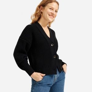 Everlane texture cotton crop cardigan